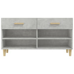 Shoe Cabinet Concrete Grey 102x35x55 cm Engineered Wood 812820