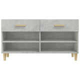 Shoe Cabinet Concrete Grey 102x35x55 cm Engineered Wood 812820