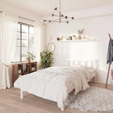 810068 Bed Frame without Mattress White Solid Wood 90x200 cm