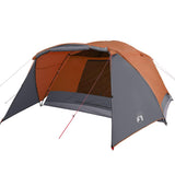 Family Tent with Porch 6-Person Grey and Orange Waterproof 94420