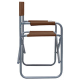 Director's Chairs 2 pcs Steel Brown 47921