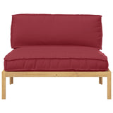 Sofa Set Plain Wine Red 120 x 80 x 69 cm Solid Acacia Wood 3418212