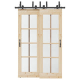 Sliding Door Hardware Kit 152,5 cm Steel Black 3295727