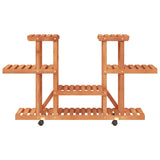 Flower Stand with Wheels 110x25x78 cm Solid Wood Fir 362856
