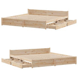 Bed Frame without Mattress 160x200 cm Solid Wood Pine 3301692