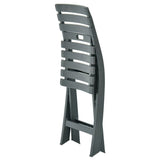 Garden Chair Set of 2 Green Plastic Standard Collapsible 48789