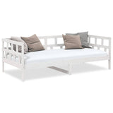 Day Bed without Mattress White Solid Wood Pine 90x190 cm Single 820218