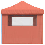 ZNTS Foldable Party Tent Pop-Up with 3 Sidewalls Terracotta 4004973