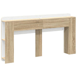 Headboard Cabinet with Storage Sonoma Oak Engineered Wood 8001212