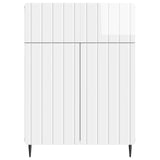 Sideboard High Gloss White 66 x 34.5 x 92 cm Engineered Wood 894409