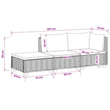 3 pcs Rattan Lounge Set with Cushions GENDT Natural Rattan 3429876
