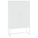 Highboard White 80x35x135 cm Steel 335875