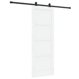 Sliding Door ORKDAL 78 x 211 cm Engineered Wood White and Black 3450094