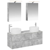 Bathroom Furniture Set 5 pcs Concrete Grey 3407034