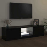 TV Cabinet with LED Lights Black 140x40x36 cm 804293