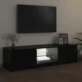 TV Cabinet with LED Lights Black 140x40x36 cm 804293