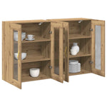 Wall Mounted Cabinet 2 pcs Artisan oak 69.5 x 34 x 90 cm 3334318