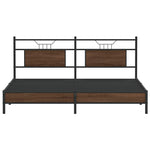 Bed Frame without Mattress Brown Oak 183x203 cm Engineered Wood 4107002