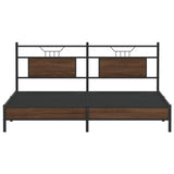 Bed Frame without Mattress Brown Oak 183x203 cm Engineered Wood 4107002