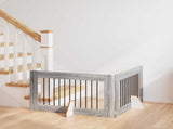 Dog Gate with Stands 2 pcs Grey Sonoma 100 x 60 cm 892112