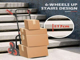 Steel Folding Hand Truck, Heavy Duty Foldable Trolley on Wheels, Multi-Purpose Sack Truck Moving T3398P342351