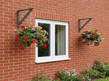 Wall Shelf Brackets 12 pcs Black 14.5 x 14.5 x 3 cm Steel 42038926