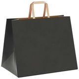 Paper Bags 250 pcs with Handles Black 32x22x24 cm 4101875