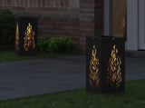 Solar LED Pathway Light 2 pcs Black Cold Rolled Steel 879793