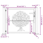 Garden Gate Anthracite 105x105 cm Steel Tree Design 153155