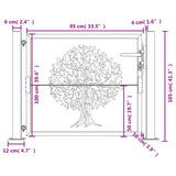 Garden Gate Anthracite 105x105 cm Steel Tree Design 153155