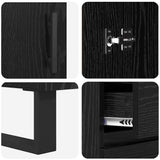 Highboard with Drawer 2 pcs Black Oak Engineered Wood 3416078