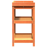 Potting Table with Shelves Brown 82.5x45x86.5 cm Solid Wood Pine 844638