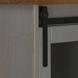 Sideboard HALDEN with Sliding Door Grey 80x40x80 cm Solid Wood 4018423
