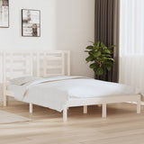 Bed Frame without Mattress White 140x200 cm Solid Wood Pine 3104349