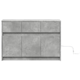 TV Cabinet with LED Concrete Grey 91x34x61 cm Engineered Wood 852183