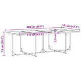 Garden Dining Set 9 pcs Black Steel 3335883