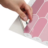 Feather Tile 50 pcs Pink 30 x 30 cm Polyurethane and PET 42046212