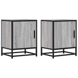 Bedside Cabinets 2 pcs Grey Sonoma 40x31x50 cm Engineered Wood and Metal 848716