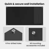 Kitchen Backsplash 2 pcs Black 120 x 60 cm Tempered Glass 3415499