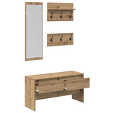 Hallway Furniture Set 4 pcs Artisian Oak Engineered Wood 871528