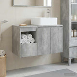 Bathroom Furniture Set 2 pcs Concrete Grey Engineered Wood 3404067