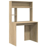 Desk with Shelf Sonoma Oak 91 x 50 x 149 cm Engineered Wood 869260