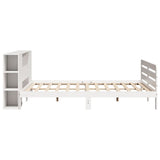 Bed Frame without Mattress White 200x200 cm Solid Wood Pine 3309891