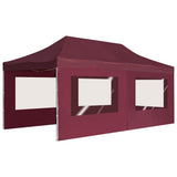 Professional Folding Party Tent with Walls Aluminium 6x3 m Wine Red 45509