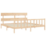 Bed Frame without Mattress Super King Size Solid Wood Pine 3193286