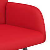 2 Seater Sofa with Metal Legs 2-Seater Red Faux Leather 42051012