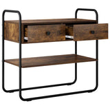 Console Table Smoked Oak 100 x 40 x 75 cm Engineered Wood 8007553