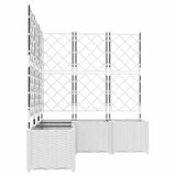 Garden Planter 5 pcs White 120 x 120 x 143 cm Plastic 42002911