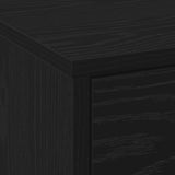 TV Cabinet with LED Black Oak 140 x 34 x 40 cm Engineered Wood 8006558