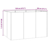 Planter Olive Green 120x80x80 cm Steel 860790